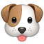 Søt hundefjes-emoji U+1F436