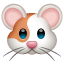 Hamsteransikt-emoji U+1F439