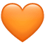 Oransje hjerte emoji U+1F9E1