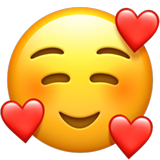 Smilefjes med hjerter