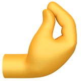 hånd med fingertuppene sammen