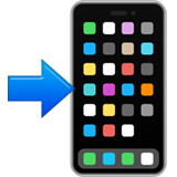 Mobiltelefon med pekende pil-emoji på Whatsapp