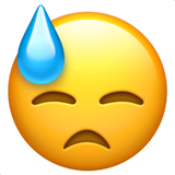 Kald svette på pannen emoji