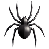 Svart edderkopp-smilefjes