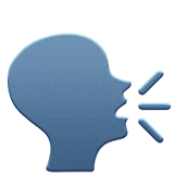 snakkende hode i profil