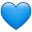 Blått hjerte emoji U+1F499 Blått hjerte emoji U+1F499
