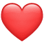 Rødt hjerte emoji U+2764 Rødt hjerte emoji U+2764