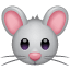Mus emoji U+1F42D Mus emoji U+1F42D
