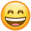 Smilende ansikt med åpen munn og smilende øyne U+1F604 Smilende ansikt med åpen munn og smilende øyne U+1F604